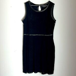 🌞 Enfocus black lace layered sleeveless mini dress women plus size 14